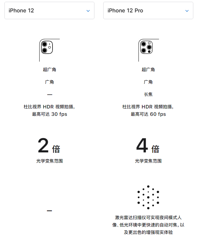 新邱苹果手机维修分享苹果 iPhone 12 与 iPhone 12 Pro 选哪款 